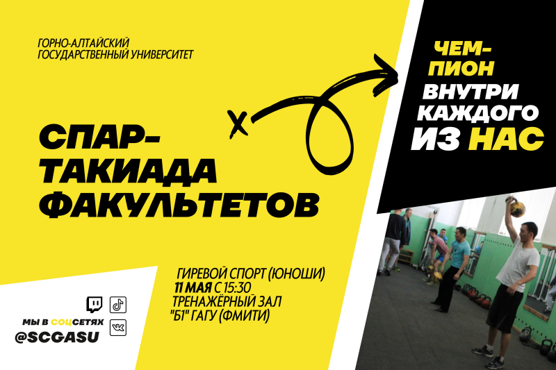 Спартакиада факультетов по гиревому спорту среди юношей